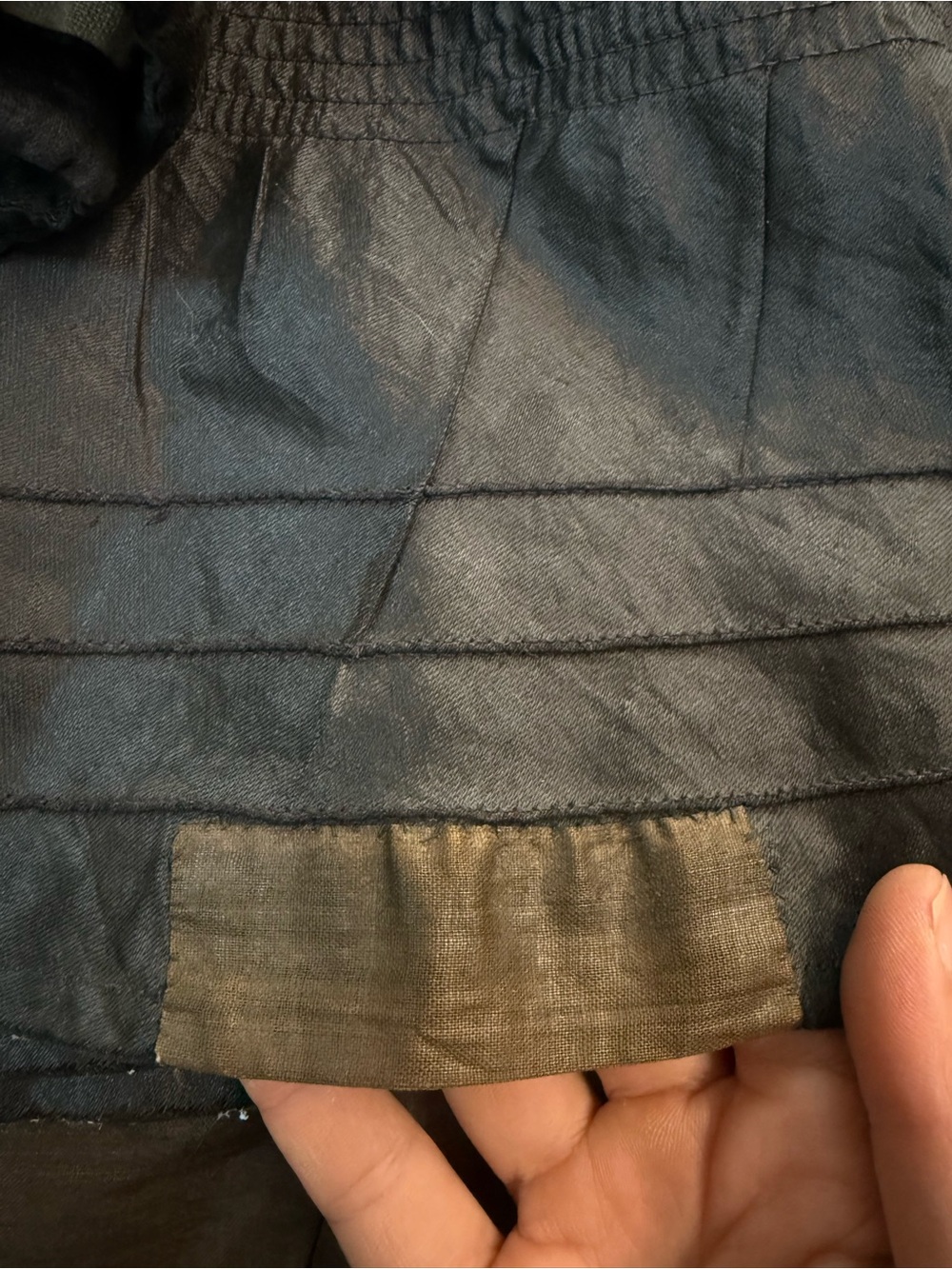 Black Edwardian Mourning Skirt - Picture 6 of 7